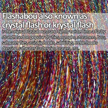 Wifreo 14Bags Hue Crystal Flashabou Grizzly Krystal talmi száraz szalagokhoz sósvízi legyek Nimfa villogó Sabiki Rigs