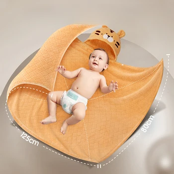 Baby Towelling takaró gyorsan száradó szuperpuha nedvszívó fürdőköpeny Babafürdő törölköző gyermek fürdőköpeny Újszülött