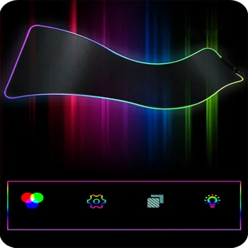 CS GO nagyméretű RGB egérpad játékhoz tervezett egérpad LED egérszőnyeg gamer asztali szőnyeg asztali padok RGB billentyűzet szőnyegek XXL 40x90cm egérpadok