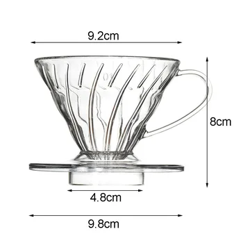 Tartós kávécsepegtető gyanta csepegtető kávétölcsér szűrő csésze Ideális V01-hez V02 kávészűrő edények Fantasztikus a kávérajongók számára