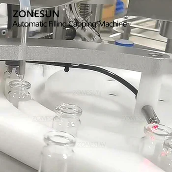 ZONESUN automatikus penicillin palacktöltő kupak présgép kupakadagolóval