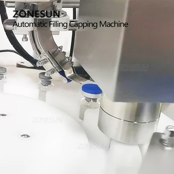 ZONESUN automatikus penicillin palacktöltő kupak présgép kupakadagolóval