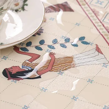 Egyiptomi mintás tányéralátétek 2 mosható bőr alátétből álló készlet étkezőasztalhoz Ókori Egyiptom istenei témájú művészeti dekoráció csúszásmentes