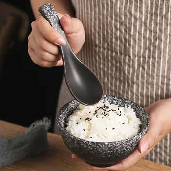 4db Leveskanál kreatív japán retro kerámia kanál kanál rizskanál leves evőkanál kreatív leveskanál háztartás
