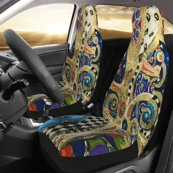 A változó évszakok szerző: Gustav Klimt Első automatikus üléshuzat festés Pop Art autós üléshuzatok Univerzálisan illeszkednek SUV furgonhoz 2 darab