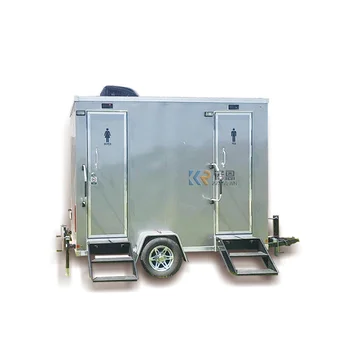 2023 Testreszabott hordozható mellékhelyiség pótkocsi WC mobil hordozható Indiában megfizethető áron elérhető Indiából
