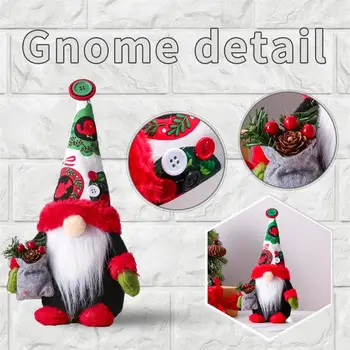 Arctalan baba baba Goblin 3d baba díszek Zöld és piros sorozat Karácsonyi ajándék Háztartási termékek Nyomtatott baba díszek Rudolf