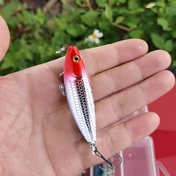 Luya csali utánzó csali galvanizáló úszó ceruza csali 5.9Cm/6.9G hamis csali kemény csali horgászat