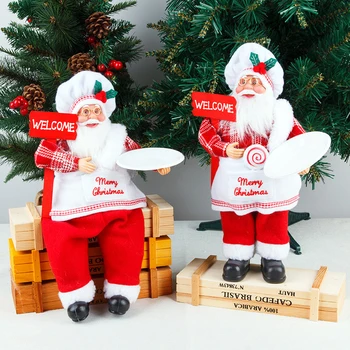 32cm Karácsonyi szakács Mikulás baba kiegészítők Mikulás figurák Karácsonyi medáldíszek Party kellékek Gyerek ajándékok 2022
