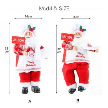 32cm Karácsonyi szakács Mikulás baba kiegészítők Mikulás figurák Karácsonyi medáldíszek Party kellékek Gyerek ajándékok 2022
