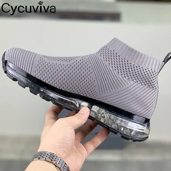 2023 Kiváló minőségű kintted loafers Slip On Sneakers Men High Top alkalmi lapos cipő Air Cupenon alsó nyári futócipő férfiaknak