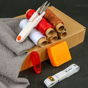 Bőr kézműves kéziszerszám-készlet Kézi varrószerszám DIY bőr kézműves szerszámok Kézi varrószerszám-készlet Groover Awl-lel