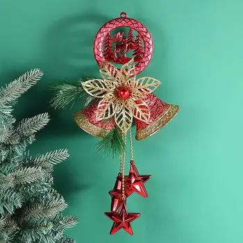 Karácsonyfa dekoráció Otthoni karácsonyi parti Piros és arany harang medál esküvői dísz Gyerek ajándék karácsonyi dekoráció dísz