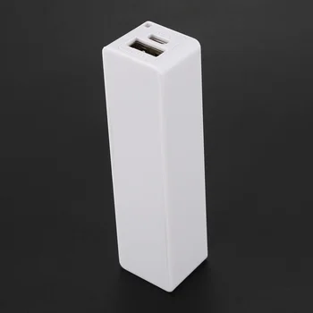 Hordozható külső külső külső akkumulátor akkumulátor töltő 18650 kulcstartóval (akkumulátor nélkül) (fehér)