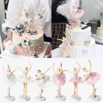 3 db balett lány torta tánc születésnapi dekoráció kislány szívesség boldog születésnapot dekoráció