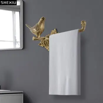 Amerikai réz madár dekoráció törölköző bár törölközőtartó fürdőszoba WC papír törölköző tároló fal állati fém fürdőszobai kiegészítők