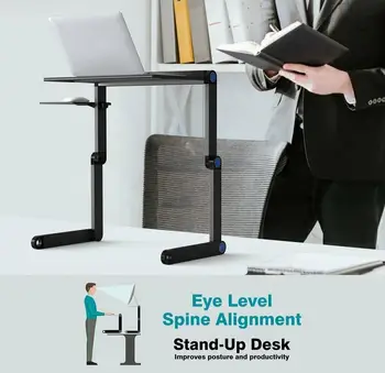 ötvözet összecsukható hordozható laptop íróasztal ergonomikus alumínium ágy laptop állvány pc asztali notebook asztali asztali állvány egérpaddal