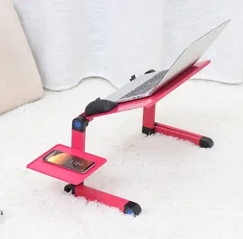 ötvözet összecsukható hordozható laptop íróasztal ergonomikus alumínium ágy laptop állvány pc asztali notebook asztali asztali állvány egérpaddal