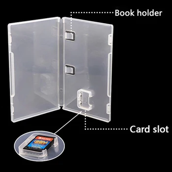 1db játékkártya tároló tok átlátszó doboz patrontartó héj kapcsolóhoz NS könyvtartóval a behelyezéshez.