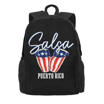Salsa Puerto Rico táncos Puerto Ricó-i zászló Pride Nagy kapacitású hátizsák úszó sporttáska