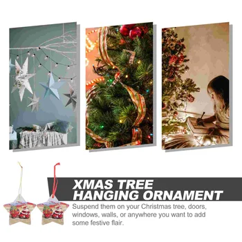10 db rajzfilmfa függő díszek Karácsonyi csillag alakú kiegészítők dekoráció Finom dekorok karácsony