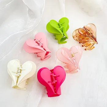Új Y2K-ban édes cukorka szív acetát kétrétegű hajklip karomhaj nőknek Trend koreai divat hajkiegészítők
