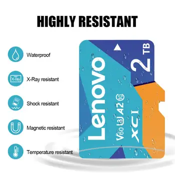 Lenovo Class 10 memóriakártya 2TB Nintendo Switch Micro TF SD kártya U3 V60 nagy sebességű Cartao De Memoria Steam deck PS4-hez