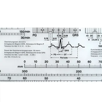 Elektrokardiogram vonalzó kardiogram átlátszó lágy pulzusszám vonalzó aggregátum elemzés mérőeszköz ápoláshoz