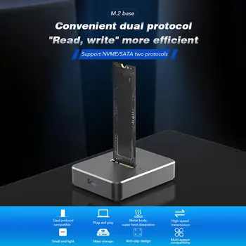 SATA/NVME dokkoló állomás M.2 félvezető-alapú meghajtó doboz 10 Gbps lemez Solid SSD Hard State Protocol Dual Mobile base S8P0