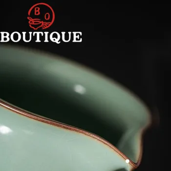 230ml kézzel készített Ru kemence porcelán teakancsó nyitott darabjai a vásári csésze nyitott darabjai emelhetik a háztartási kerámia egyenruhát Kung Fu tea kiegészítők