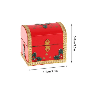 1:12 Babaház miniatűr játék láda Karácsonyi doboz dekoráció Mackó sétapálca Hintázó ló harang modell Babaház dekorációs kiegészítők