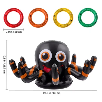 1 készlet Oktatási pók kedvez a parti gyűrűknek Air Halloween szivattyú gyűrűk gyerekek Halloween játékokkal