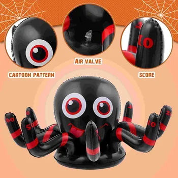 1 készlet Oktatási pók kedvez a parti gyűrűknek Air Halloween szivattyú gyűrűk gyerekek Halloween játékokkal