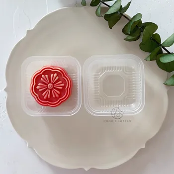 50g Mooncake kézzel préselt forma Kínai stílusú ablak Virágvirág minta Süti tészta bélyegző DIY torta desszert kiegészítők