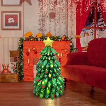 Magas karácsonyi felfújható fa díszek 130cm karácsonyi felfújható díszek Kültéri felrobbantható karácsonyfa udvari dekoráció