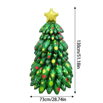 Magas karácsonyi felfújható fa díszek 130cm karácsonyi felfújható díszek Kültéri felrobbantható karácsonyfa udvari dekoráció