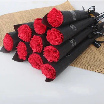 1PC szappan rózsa szegfű csokor műrózsa virágok Valentin-napi ajándék frigyes esküvői virágcsokor lakberendezési használatra