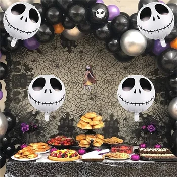 Halloween csontvázak Skull Jack léggömb Halloween estéje cosplay party bár színpad kellék beltéri kültéri kert terasz dekoráció ajándék