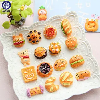 5Pcs Babaház dekoratív mini szimuláció kenyér desszert modell forgatási jelenet kellékek