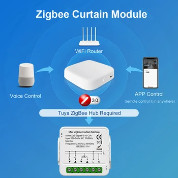 Tuya Smart Zigbee függönykapcsoló modul redőnyökhöz Redőny elektromos motor A Smart Life APP együttműködik az Alexa Google Home Hubbal