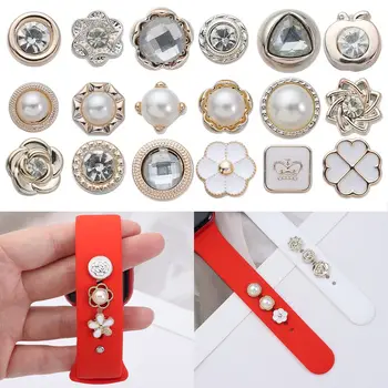 Nails gyöngyóra szíj díszkarkötő charms gyűrűs körmök Apple Watch szíjhoz Dekoratív gyűrűs körmök Apple Watchhoz