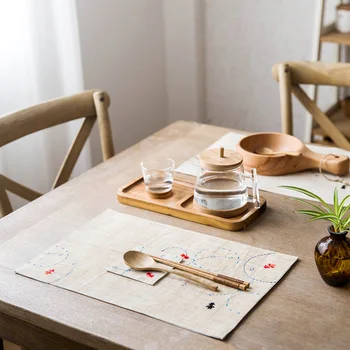 Handmade Japan Style zakka aranyhal tabeware csésze szőnyegek párnák kétrétegű étkezőasztal tányéralátétek dekoratív doilies téglalap