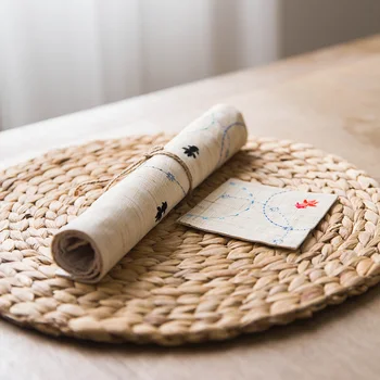 Handmade Japan Style zakka aranyhal tabeware csésze szőnyegek párnák kétrétegű étkezőasztal tányéralátétek dekoratív doilies téglalap