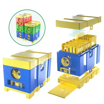 Műanyag párosító doboz Tartós és egymásra rakható méhkirálynő tenyésztődoboz méhészethez Mini kaptár kaptár Méh felszerelés doboz
