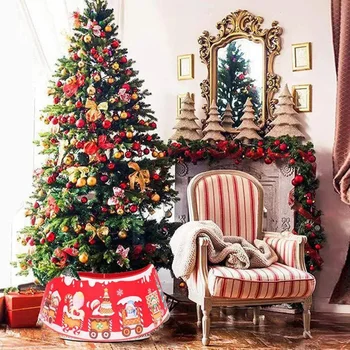 Karácsonyfa dekoráció Surround alap borító szoknya láb színes díszrajzfilm otthoni karácsonyfa szoknya parti Egyszerű telepítés