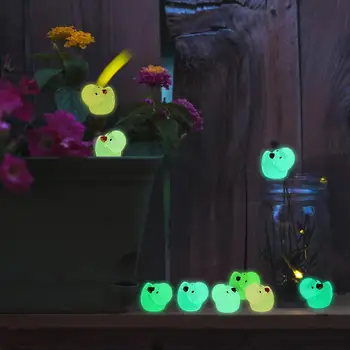 Miniatűr kacsafigurák világítanak a sötétben Miniatűr dísz Mini gyanta kacsa dekoráció DIY kerti babaház kacsa babaváró