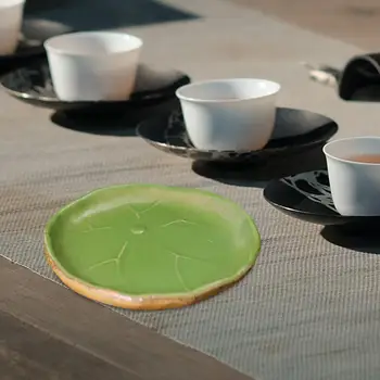 Lótuszlevél tea kisállat dísztálca grafika otthoni dekorációhoz Teaház asztallap