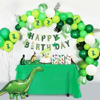 1 2 3 éves fiú születésnapi dekorációk dinoszaurusz születésnapi zsúr dekorációk dinoszaurusz léggömb babazuhanyhoz Dzsungel Jurassic Party