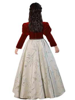Újévi gyerekruhák partira esküvő vintage ruha piros bársony gyermek szépségverseny ruhák lányok hercegnő ruha lány ruházat