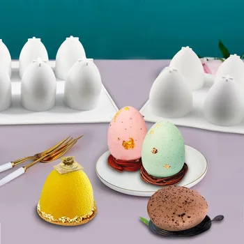 Húsvéti tojás Csokoládé formák Szilikon formájú tortaformák Sütőedény sütés Magas hőmérsékletű konyhai torta kiegészítők